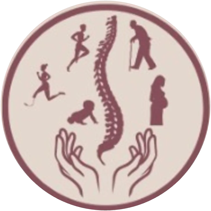 Logo : colonne vertébrale protégée par deux mains